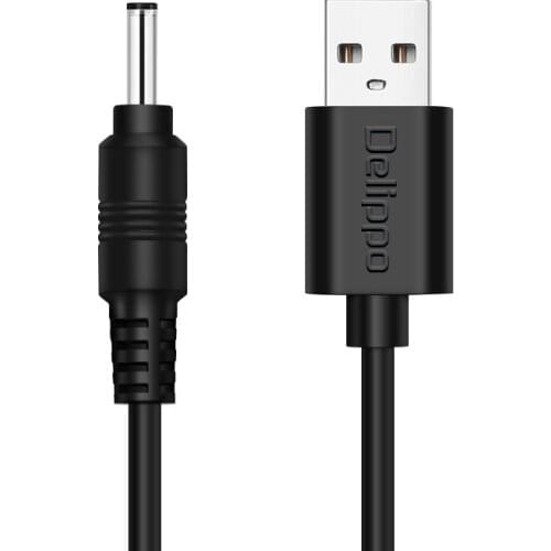 USB to DC charging cable 3.5MM 2M For Hub small fan table lamp audio USB round hole cable for cleansing instrum Luna mini2 5V