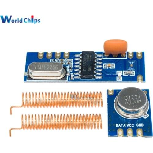 433MHz 100 Meters Wireless Module Kit ASK Transmitter STX882 + ASK Receiver SRX882 + 2Pcs Copper Spring Antenna
