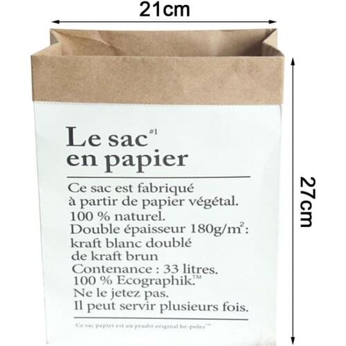 DIY Home Decor Dried Plant Basket Wedding Kraft Paper Bag Flowerpot Artificial Flower Vase Kraft Paper Bag