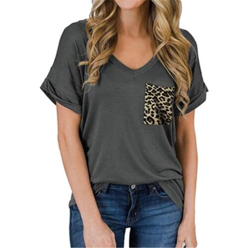 Leopard pocket 2021 Modal women t-shirt spring summer Harajuku T Shirt Fashion Graphic Tops Female T-shirt Kawaii Casual Tee