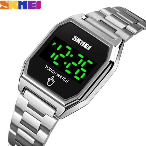 Top Brand Electronic Watch Mens Watches Women LED Touch Screen Digital Watches Fashion Stainless Steel Wristwatch for Male Lady