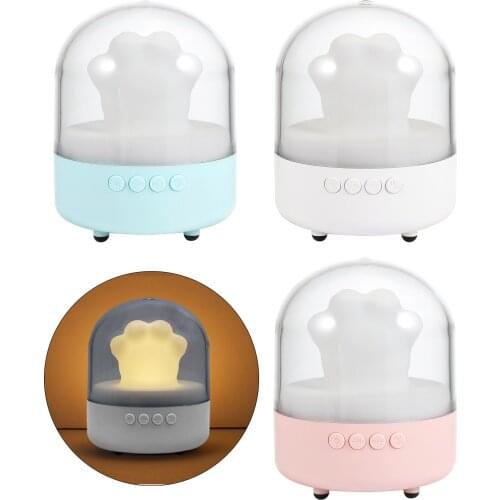 Mini Bluetooth Speaker Cute Cat Paw Indoor Wireless Bass Column with LED Display Stereo Music Surround Support TFCard
