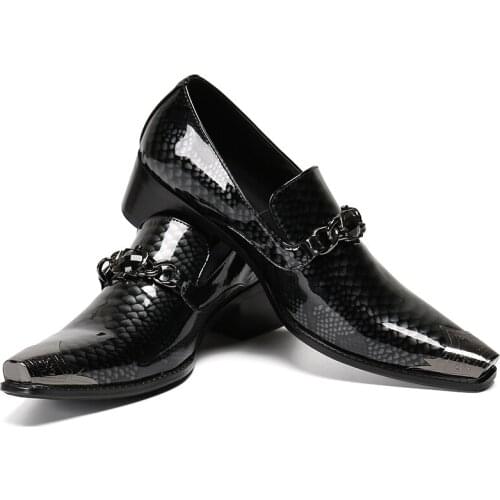 Fashion Business Office Formal Shoes Men Increase Height Genuine Leather Shoes Wedding Party Men Dress Shoes Slip on Oxfords