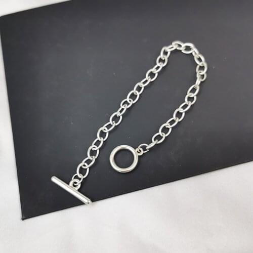 Fashion Simple Alloy Bracelets Golden Silver Color Couple Bracelets With O Shape Buckle Women Men Jewelry Gifts Accessories