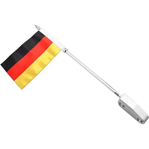 Motorcycle Flag Pole Side Mount Luggage Rack Vertical Flag Fits For Harley Touring Road King Electra Glide FLHTC FLHTCU Models