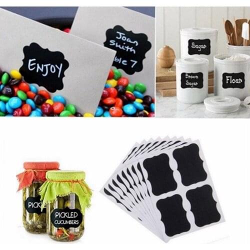 24 Pcs Table Number Blackboard Sticker Label for Kitchen Canisters Cute Wall Sticker rustic wedding decoration