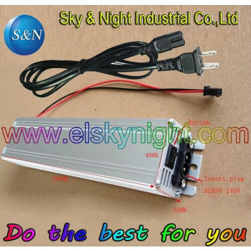NEW!!!! Super quality el panel/el wire inverter with 50W-220V(2 flat pin plug) adjustable brightness and flashing