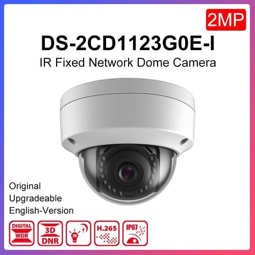 Original hikvision DS-2CD1123G0E-I 2 MP Fixed Dome Network Camera IP67 support PoE Hik-Connect APP Outdoor IR Range 30m