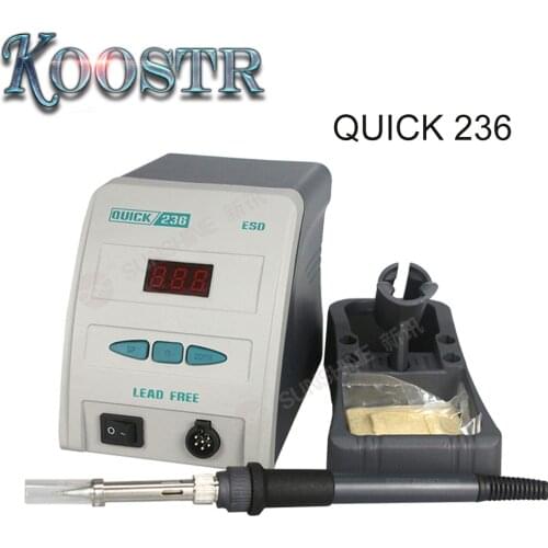 Original Antistatic QUICK 236 90W 220V High-Frequency Soldering Station Lead-Free fast gram display Digital Soldering Iron tools