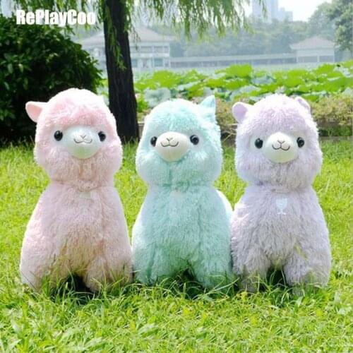 45cm/18'' Alpaca Plush Toys Adora Doll Vicugna Pacos Arpakasso Real Life Plush 5 colors Soft Cute Animal Toy Sheep Stuffed YT001
