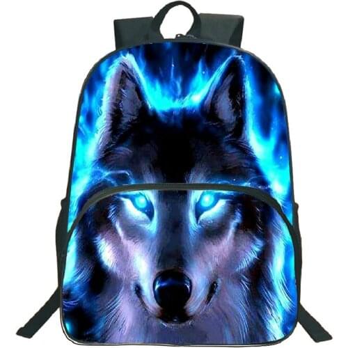 Animal Wolf Backpack for College School Bags Student Wolf Laptop Backpacks boys girls Knapsack Travelling Rucksack Book Bag
