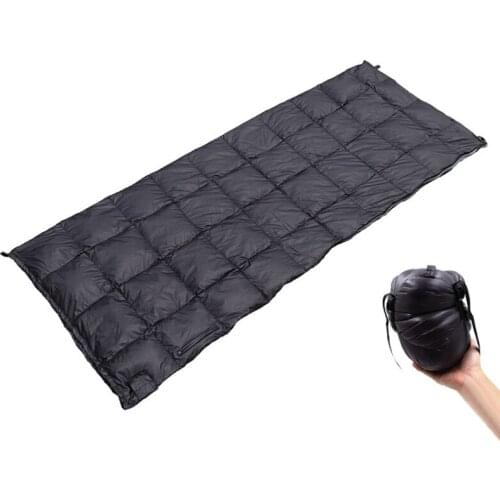 Ultralight Camping Sleeping Bag 195x75cm Black Multifunctional Adult Duck Down Sleeping Bags for Outdoor Camping Hiking Trip