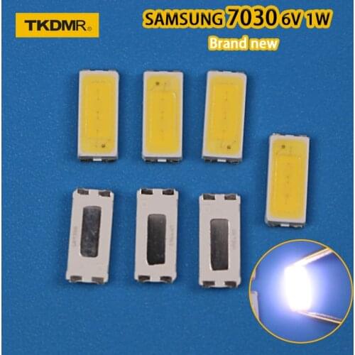 TKDMR 50pcs FOR Repair Sony Toshiba Sharp LED LCD TV backlight Seoul SMD LEDs 7030 6V Cold white light emitting diode STWBX2S0E