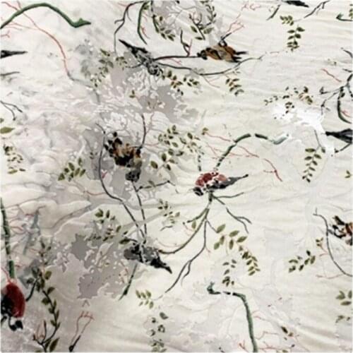 Width 44'' High End Comfortable Soft Jacquard Fabric By The Yard For Dress Cheongsam Material