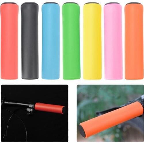 1 Pair Mountain Bike Handle Bar Grip Wrap Bicycle Brake Lever Non-slip Silicone Cover Protector Removable Handlebar Grip Cover