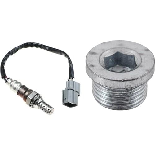 1 Pcs Oxygen Sensor Stepped Mounting Boss and Plugs M18 X 1.5 Stepped Mounting Boss & 1 Pcs Upstream Oxygen Sensor