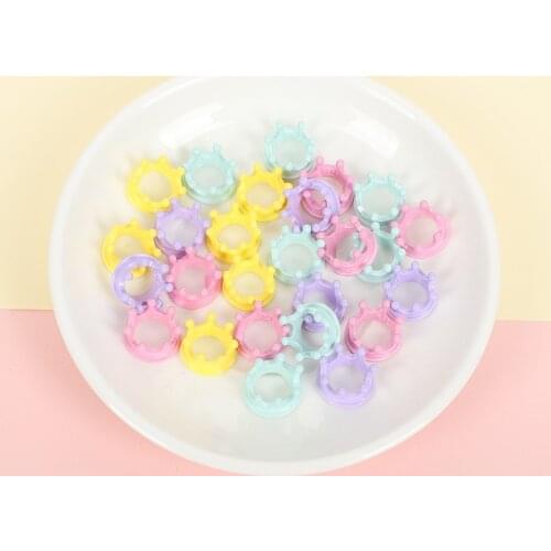 10Pcs Mixed Color Cute Mini Cartoon Crown Resin Kawaii Accessories Scrapbooking Cabochon Flatback Decoration Craft Embellishment