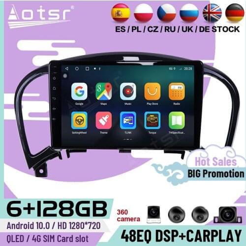 128G Carplay Multimedia Android Player For Nissan Juke 2011 2012 2013 2014 2015 2016 2017 2018 GPS Navi Radio Receiver Head Unit