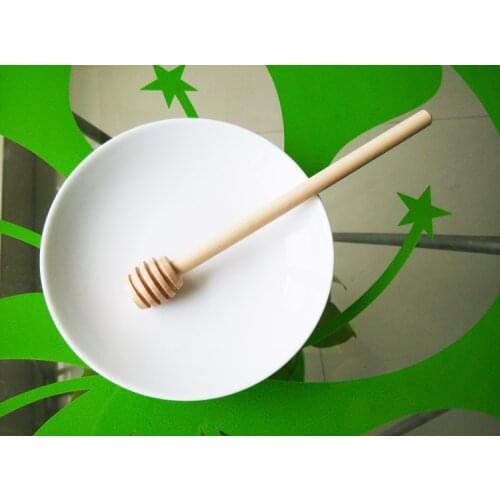 200 pcs 15*2 cm Wooden Honey Stick Honey Dipper Party Supply Wood Honey Spoon Stick for Honey Jar Stick