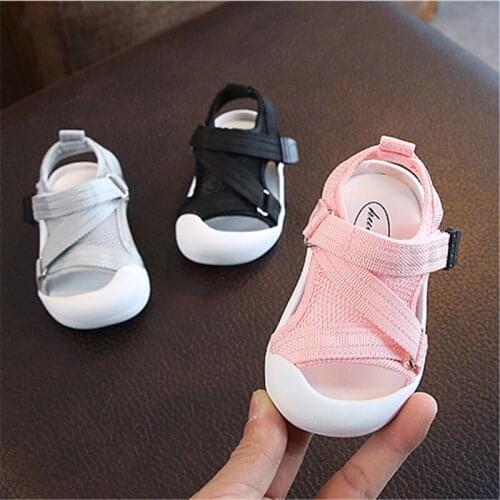2021 Summer Infant Toddler Shoes Baby Girls Boys Toddler Sandals Non-Slip Breathable Soft Kid Anti-collision Shoes