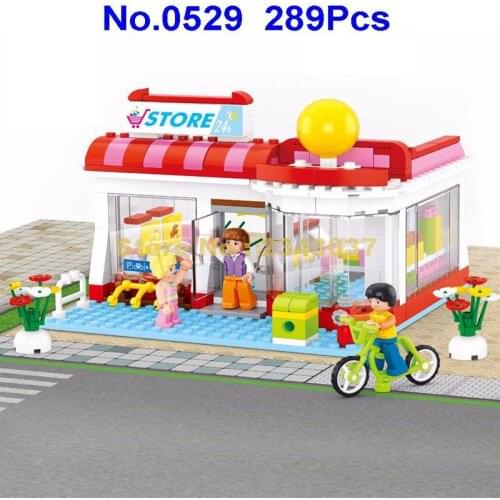 Sluban 0529 289pcs Super Market 24h Store Pink Dream Girl Building Block Toy
