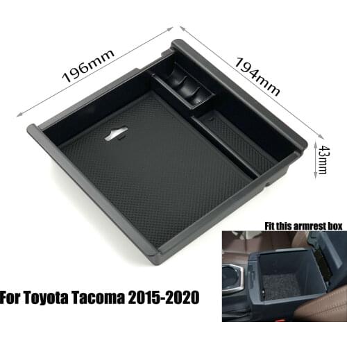 For Toyota Tacoma 2015-2020 Accessories Car Central Armrest Storage Box Auto Container Glove Organizer Case