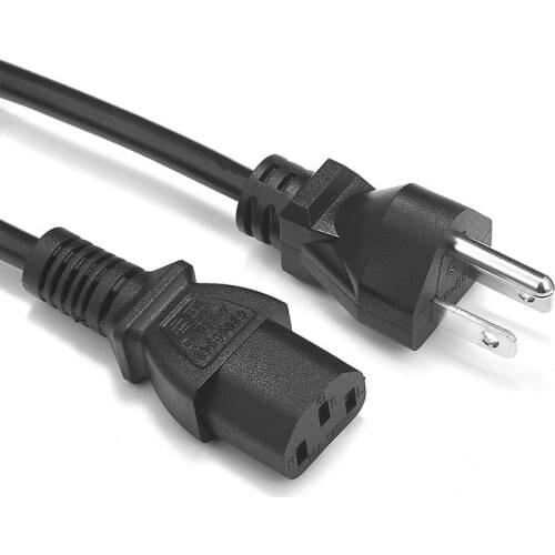 Projector US Power Cord 1.5m 18AWG NEMA 5-15P IEC C13 Power Supply Cable For PC Computer Monitor Xbox One LG TV HP 3D Printer