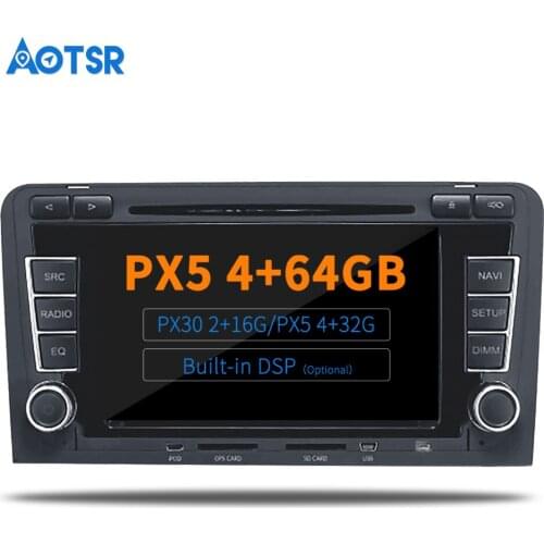 AOTSR Android 9.0 Car Radio Multimedia Video Player GPS Navigation 2 Din IPS Screen DSP DVD Bluetooth For Audi A3 S3 2003 - 2012