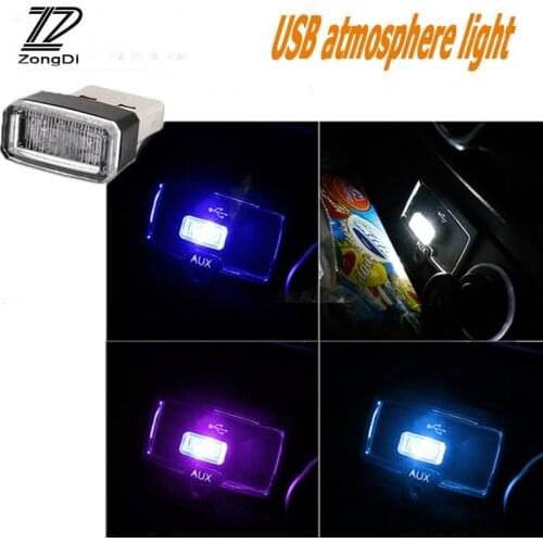 ZD Car Styling For Audi A4 B7 B5 A6 C6 Q5 Honda Civic 2006-2011 Fit Accord CRV Car USB Charger Atmosphere LED Light Accessories