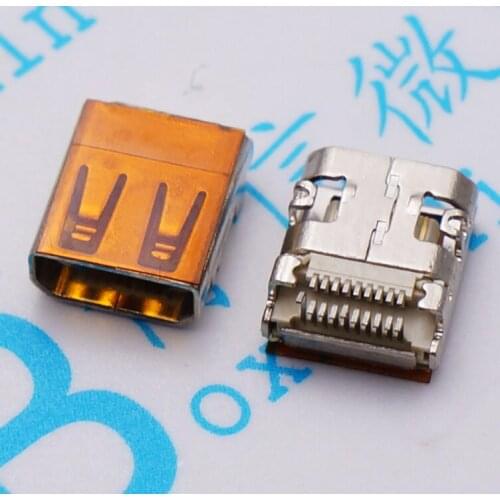 Free shipping 100PCS Small SMD MICRO HDMI high-definition HD video socket 19P mini-jack