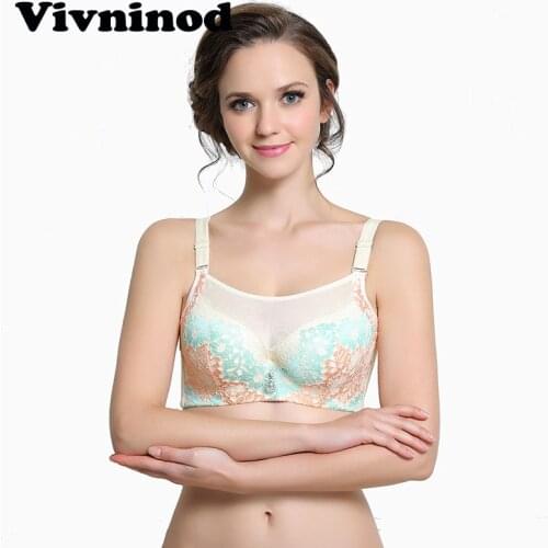 VS Black For Women Push Up Bra 42 44D taille soutien gorge Wedding Underwear Seamless Bra With Cup 38D Push-up Lace Top Sexy Bra