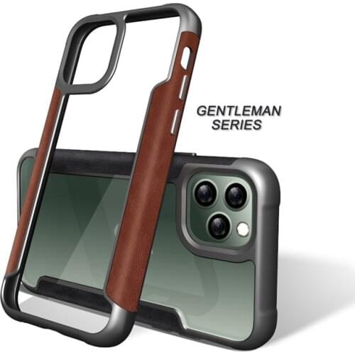 Case For Apple iPhone 11 Pro Max X XS Max XR 7 Plus 8 Plus Cover High quality Bumper PU leather Transparent shockproof soft case
