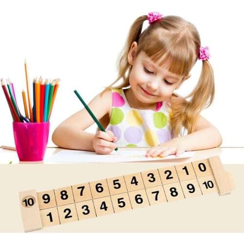 Wooden Math Arithmetic Early Education Educational Subtract Addition Learning Children 1-10 Toy Gifts Ruler Montessori Toys Y1H7