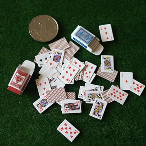 G05-X301 children baby gift Toy 1:12 Dollhouse mini Furniture Miniature Poker Solitaire 1 set