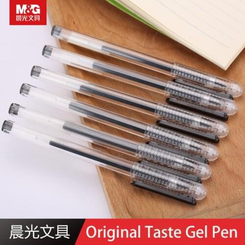 M&G AGPB4202 Original Taste Gel Pen 0.38MM Full Needle Tube Black Simple Design Signing Pen School Supplies Office Supplies