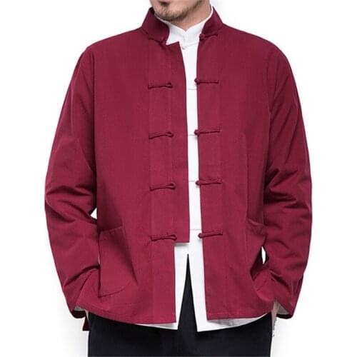 Mens Kimono Cotton Linen Jackets Solid Color Coats Loose Casual Chinese Style Male Cardigan Retro Comfort Overcoat