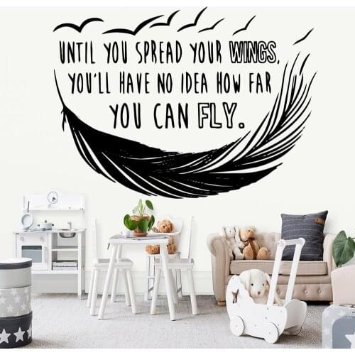 Classic phrase Wall Stickers Personalized Creative Bedroom Nursery Decoration Decal Mural
