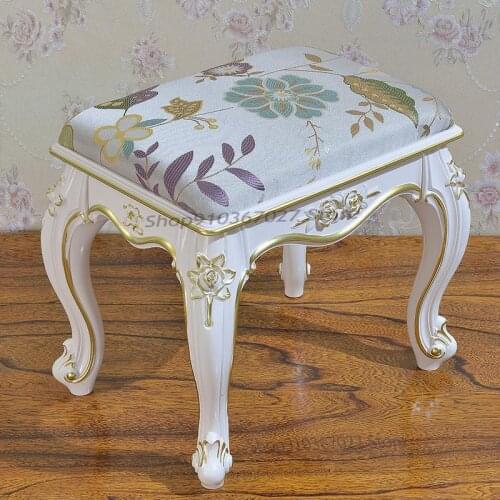 European-style Coffee Table Stool French Low Stool Creative Living Room Sofa Stool Household Shoe Changing Stool