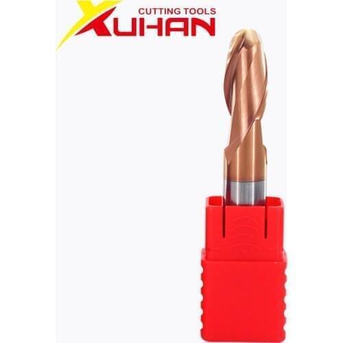 Ball nose end mill 2 flutes R2.5 R3 R4 R5 R6 cnc end milling cutter for metal face and slot machining hrc55 coated end mills