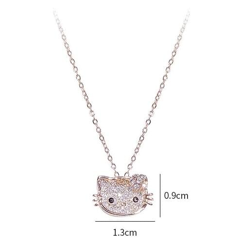 Korean Cute Bowknot Pearl Kitty Pendant Clavicle Chain Female Trend Cat Necklace Female Valentines Day Gifts on February 14