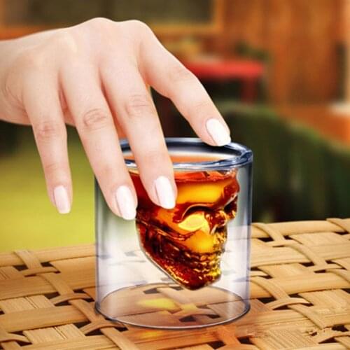 Creative Glass Skull Cup Vodka Glass Skull Wine Glass Bar KTV Christmas Holiday Supplies Imprisoned Pirate