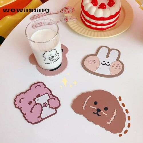 Creative Cute Table Placemat Waterproof Heat Insulation Non-Slip Bowl Pad Cartoon Milk coffee Water Coasters deskpad