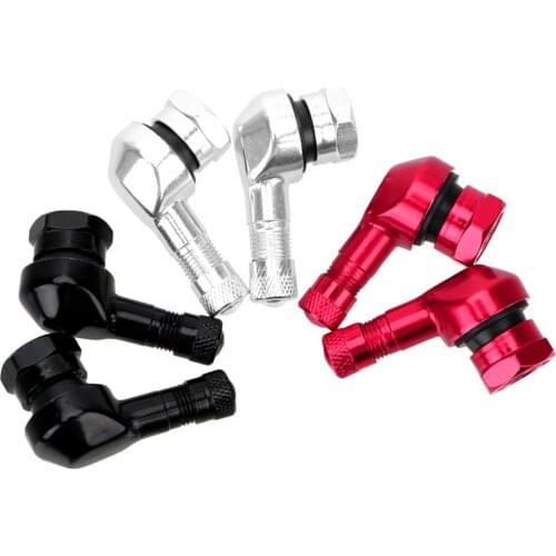 LEEPEE Motorcycle Valve Stem Tire Accessories 1 pair Aluminum 11.3mm 90 Degree Angle Wheel Tire Tubeless Valve Stems