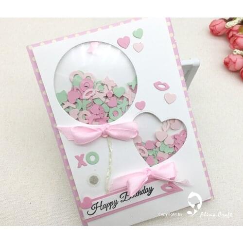 AlinaCraft METAL CUTTING DIES cut heart lips O X shake card shaker chips cutter Scrapbook PAPER CRAFTER album card punch stencil