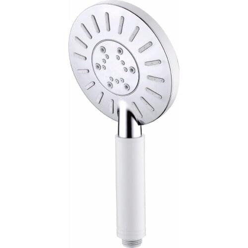 Free Shipping ABS Chrome Black Finish Shower Heads High Pressure Round Hand Hold Shower head for Bathroom Bath