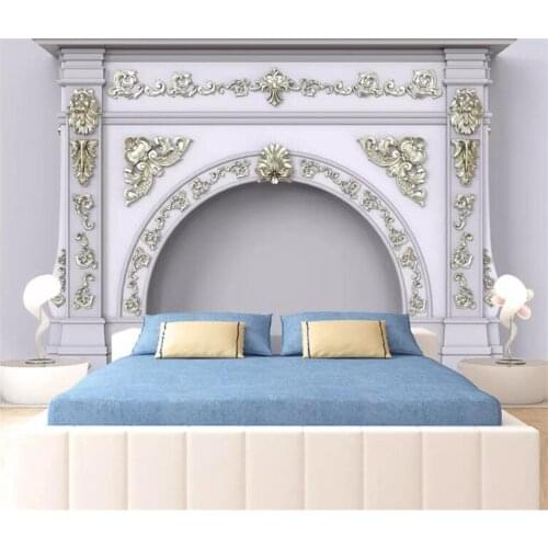 Wall papers home decor Custom wallpaper European-style simulation three-dimensional pattern Roman column background