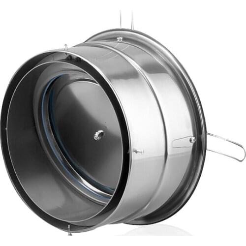 Wall Air Vent Kitchen Hood Exhaust Fan Pipe Check Valve 180mm Dia. Flue Pipe Anti-Odor Valve Exhaust Flue Pipe Stainless Steel