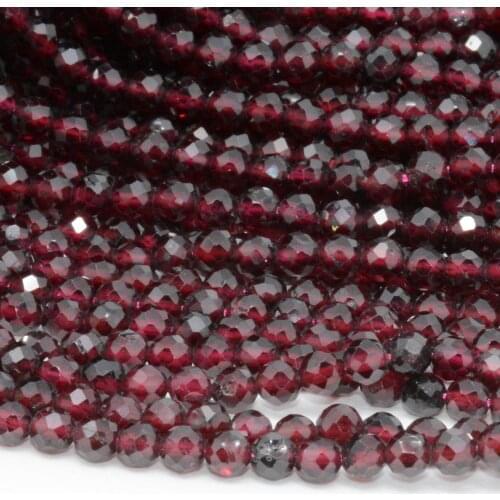 Natural Pyrope Garnet / Rhodolite Garnet / Spessartine Garnet Faceted Round Beads 4mm-4.2mm