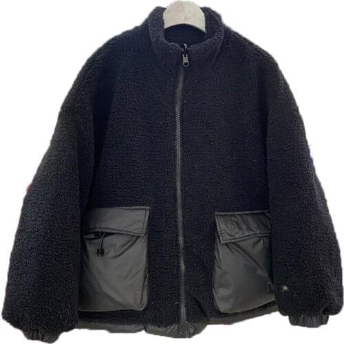 2020 autumn and winter new fashion thick warm bread jacket Korean short lamb wool double-sided down jacket women