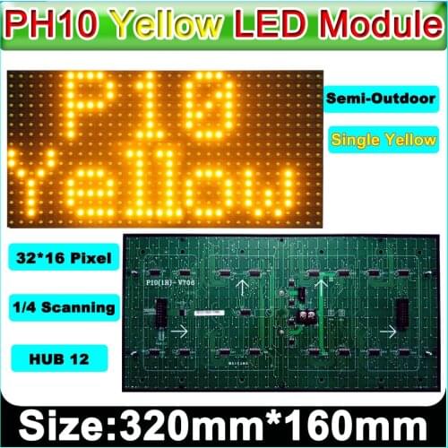 P10 Yellow LED Display Module, Message Board,P10 LED Brand Sign electronic moving text,P10 Yellow LED sign panel